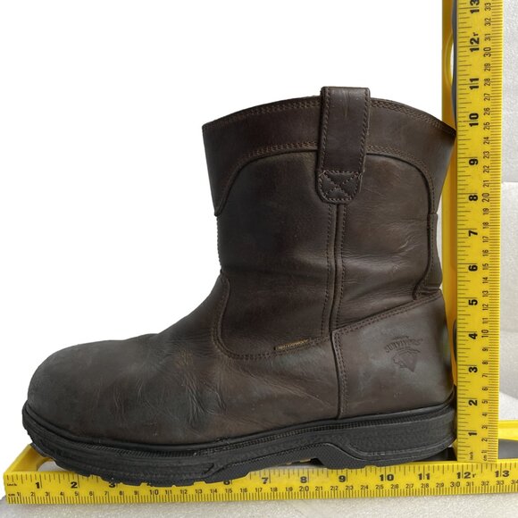 Herman Survivors Men's 10 Leather Steel Toe Waterproof Boots Cowboy Work Biker - Picture 11 of 14